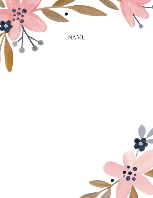 Designvorschau für Designgalerie: Grußkarten Florale Muster, Flach 13,9 x 10,7 cm