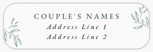 Design Preview for Design Gallery: Wedding Return Address Labels, White Paper