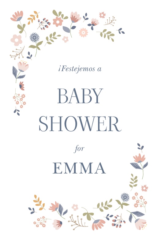 Un bebé baby shower para niñas diseño blanco crema para Bebés