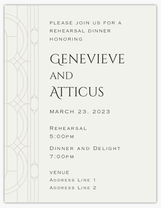 A vintage goth gray design for Rehearsal Dinner