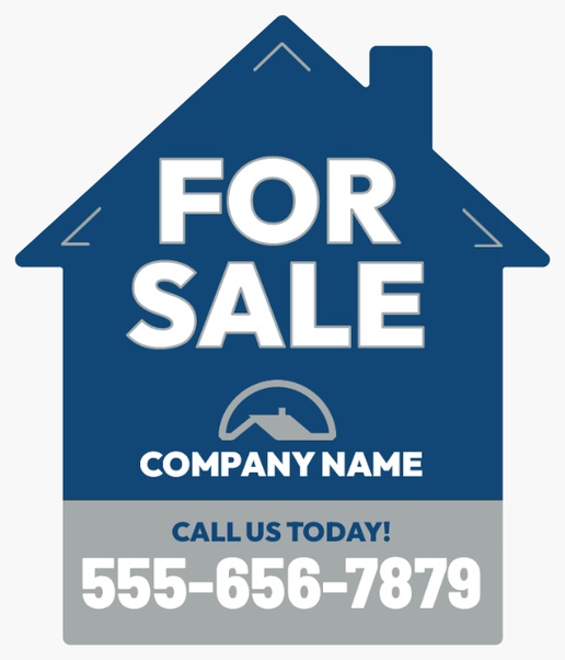 A for sale call today blue gray design