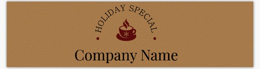 A coffee shop happy holidays brown black design for Holiday