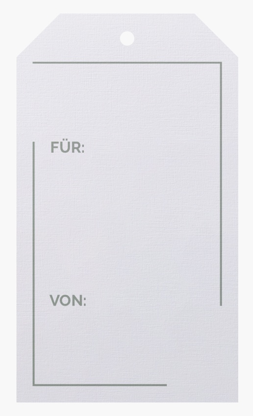 Designvorschau für Designgalerie: Produktanhänger Minimalistisch, 5 x 9 cm Leinenpapier