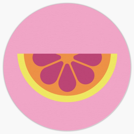 A lemon fruit and veg pink yellow design
