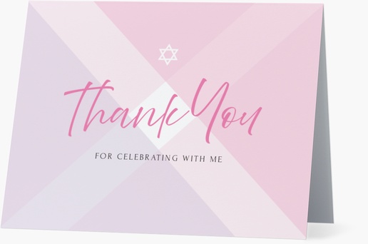 A geometric thank you white pink design for Birthday