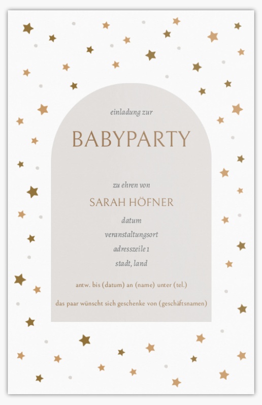 Designvorschau für Einladungen zur Babyparty, 18.2 x 11.7 cm