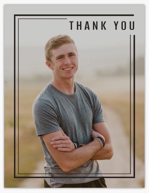 Design Preview for Graduation Custom Thank You Cards Templates, Flat 5.5" x 4"