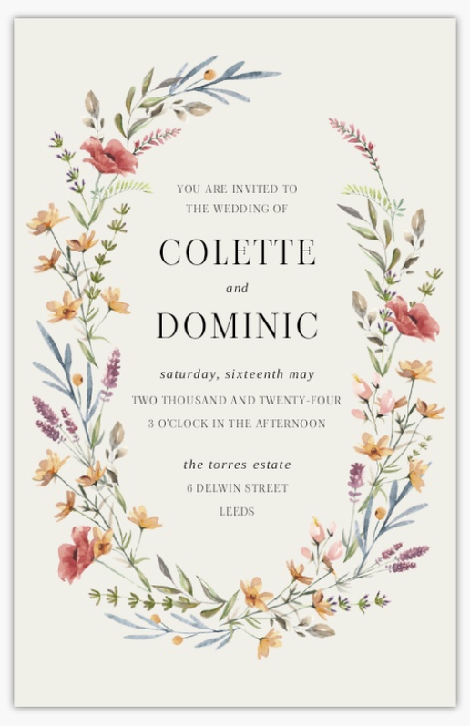 Design Preview for Design Gallery: Rustic Wedding Invitations, Flat 18.2 x 11.7 cm