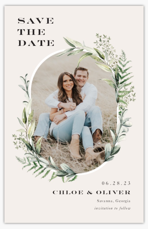 A save the date classic gray design for Spring with 1 uploads