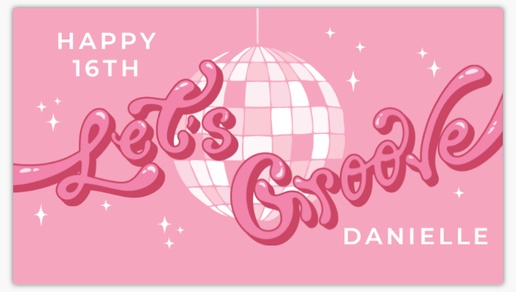 A sweet 16 party groove pink design for Birthday