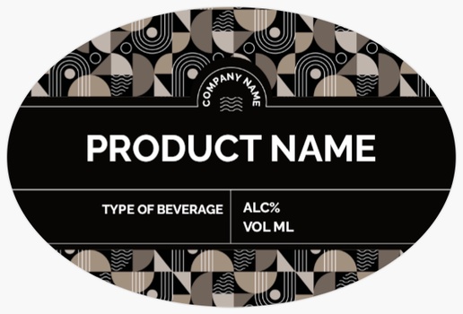 Design Preview for Design Gallery: Patterns & Textures Beer Labels, Oval 15 x 10 cm Horizontal