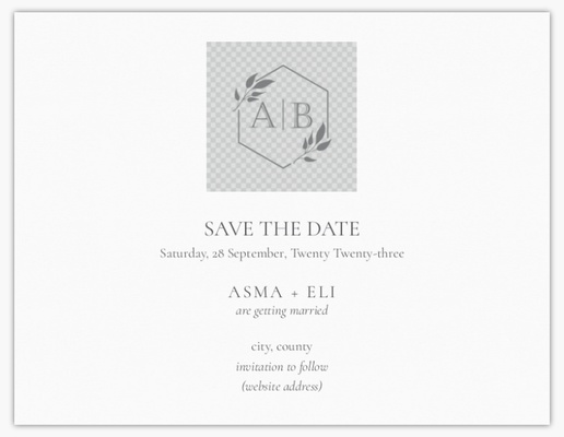 Design Preview for Templates for Traditional & Classic Save The Date Cards , Flat 10.7 x 13.9 cm