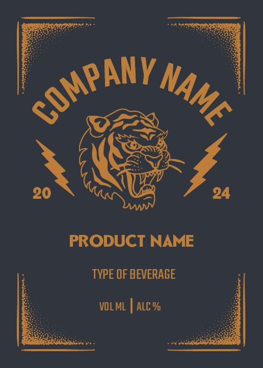 Design Preview for Design Gallery: Retro & Vintage Beer Labels, Rectangle 10.5 x 7.4 cm (A7) Vertical