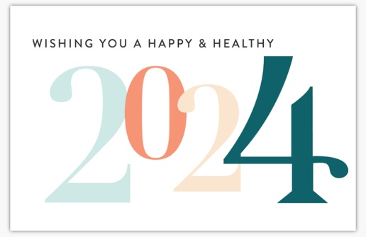 A happy and healthy new year typography white cream design for Greeting