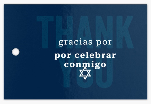 Un gracias celebración judía diseño azul para Bar y Bat Mitzvá