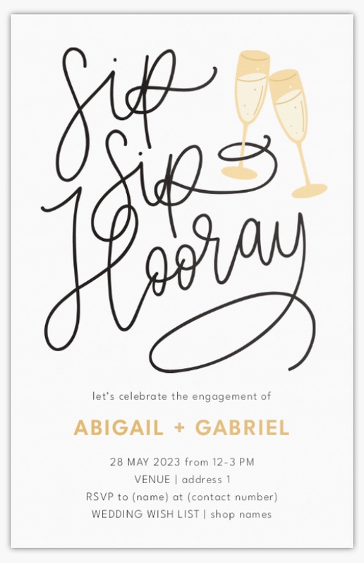 Design Preview for Design Gallery: Engagement Party Invitations & Announcements, Flat 18.2 x 11.7 cm