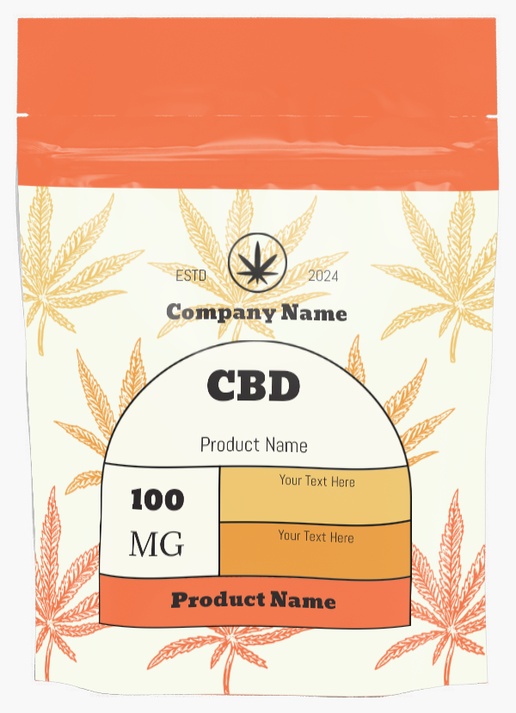 A marijuana hemp orange cream design