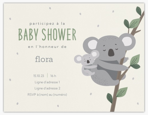 Aperçu du graphisme pour Cartes d’invitations baby shower, 13,9 x 10,7 cm