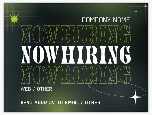 A business service hiring gray green design for Modern & Simple