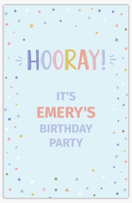 Design Preview for Birthday Foam Boards Templates, 11" x 17"
