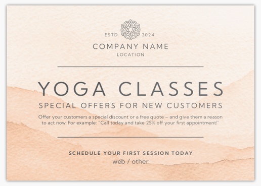Design Preview for Design Gallery: Yoga & Pilates Postcards, A6 (105 x 148 mm)