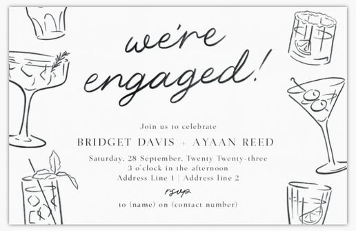 Design Preview for Design Gallery: Engagement Party Invitations & Announcements, Flat 18.2 x 11.7 cm