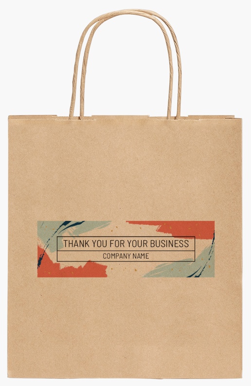 Design Preview for Design Gallery: Art & Entertainment Standard Kraft Paper Bags, 19 x 8 x 21 cm