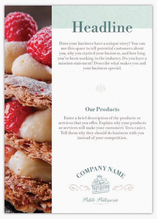 Design Preview for Design Gallery: Bakeries Postcards, A6 (105 x 148 mm)