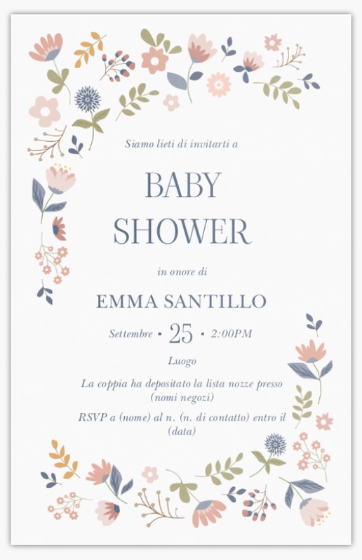 Anteprima design per inviti per baby shower, 18.2 x 11.7 cm