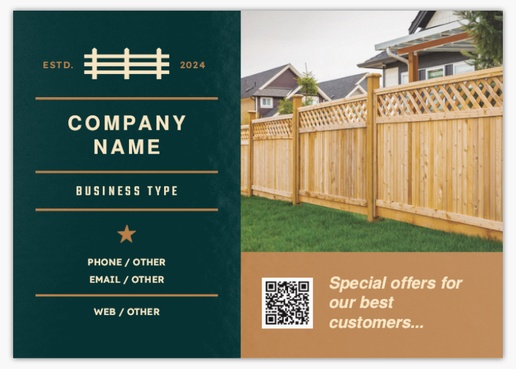 Design Preview for Design Gallery: Fencing & Decking Postcards, A6 (105 x 148 mm)