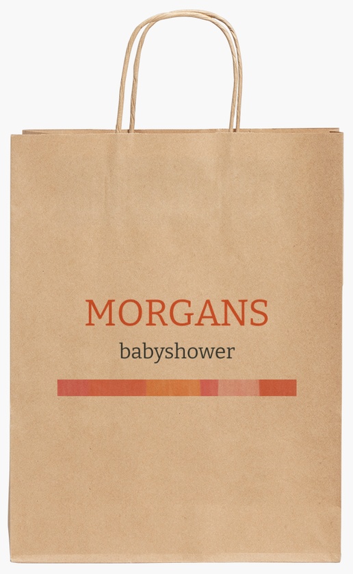 Voorvertoning ontwerp voor Ontwerpgalerij: Baby Kraftpapieren tassen, 240 x 110 x 310 mm