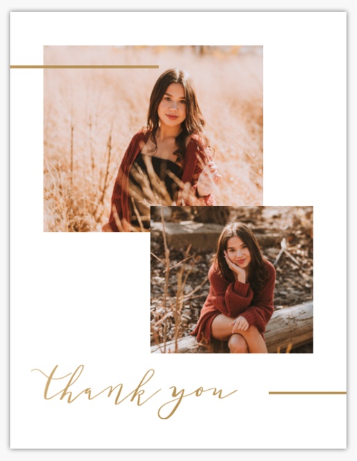 Design Preview for Design Gallery: Elegant Custom Thank You Cards, Flat 5.5" x 4"