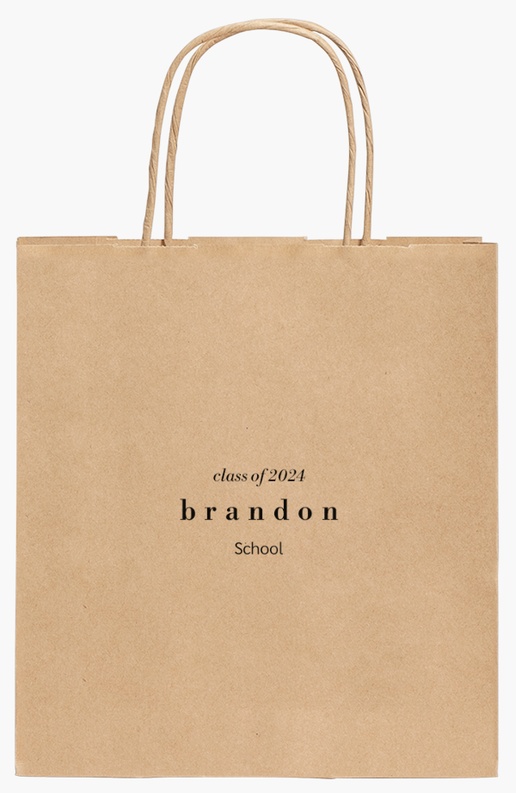 Design Preview for Design Gallery: Minimal Standard Kraft Paper Bags, 190 x 80 x 210 mm