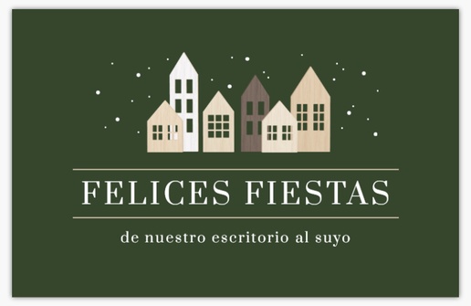 Un casas tarjeta de vacaciones de negocios diseño verde para Días festivos