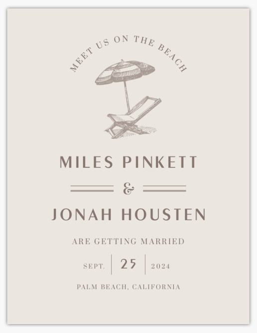 Design Preview for Vintage Save the Date Cards Templates, 5.5" x 4"