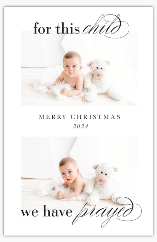 Design Preview for Religious Christmas Cards Templates, Folded 4.6" x 7.2" 