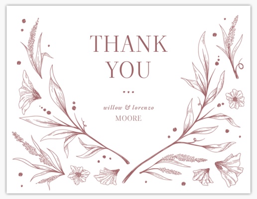 A intricate florals thank you white gray design