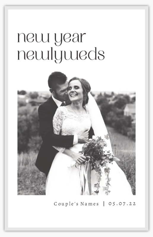 Design Preview for Newly Married Christmas Cards Templates, Flat 4.6" x 7.2" 