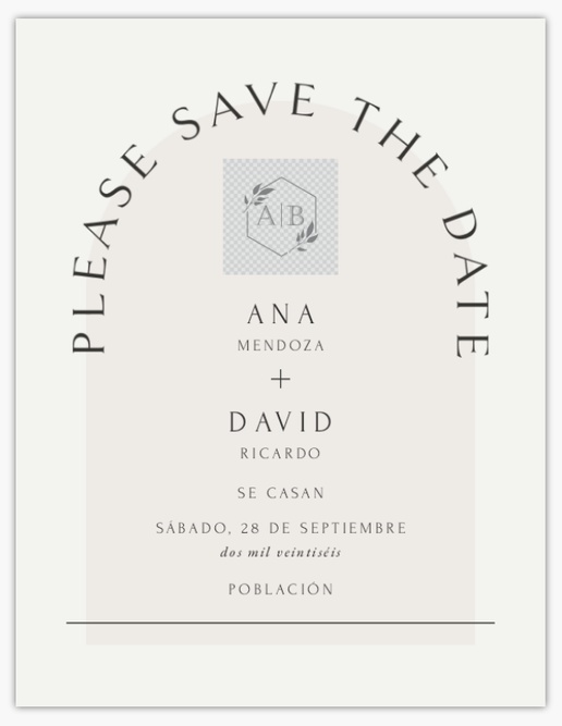 Vista previa del diseño de Galería de diseños de tarjetas save the date para tipografía, 13,9 x 10,7 cm