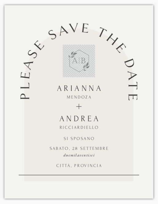 Anteprima design per Galleria di design: biglietti save the date per tipografico, 13,9 x 10,7 cm