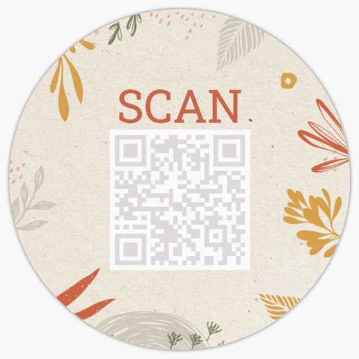 A fall qr code cream design for Floral with 1 uploads