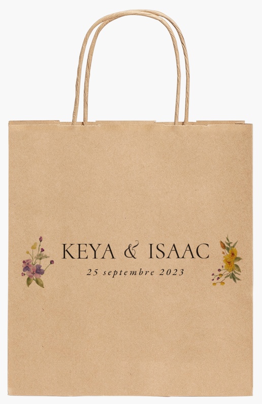 Aperçu du graphisme pour Galerie de modèles : sacs en papier kraft pour fleurs et verdure, 19 x 8 x 21 cm