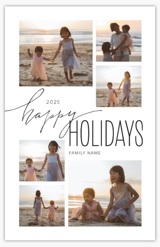 Design Preview for Modern & Simple Christmas Cards Templates, Flat 4.6" x 7.2" 