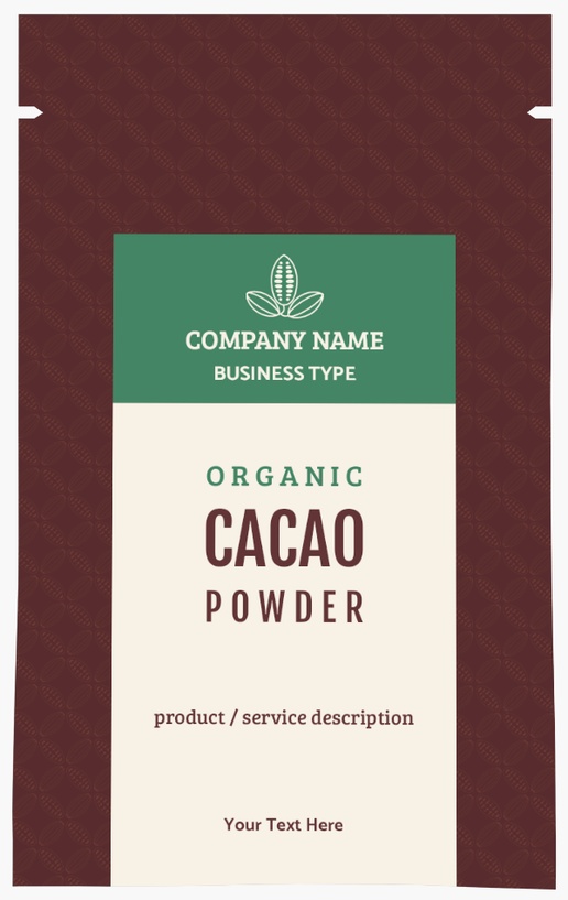 A chocolate nutrition brown white design