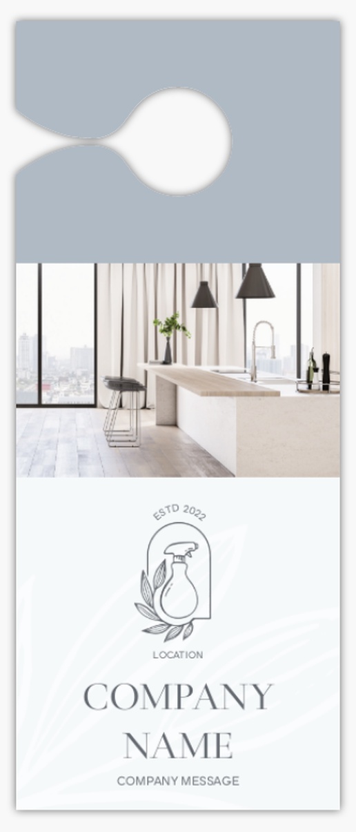 A house cleaning clean white blue design for Elegant