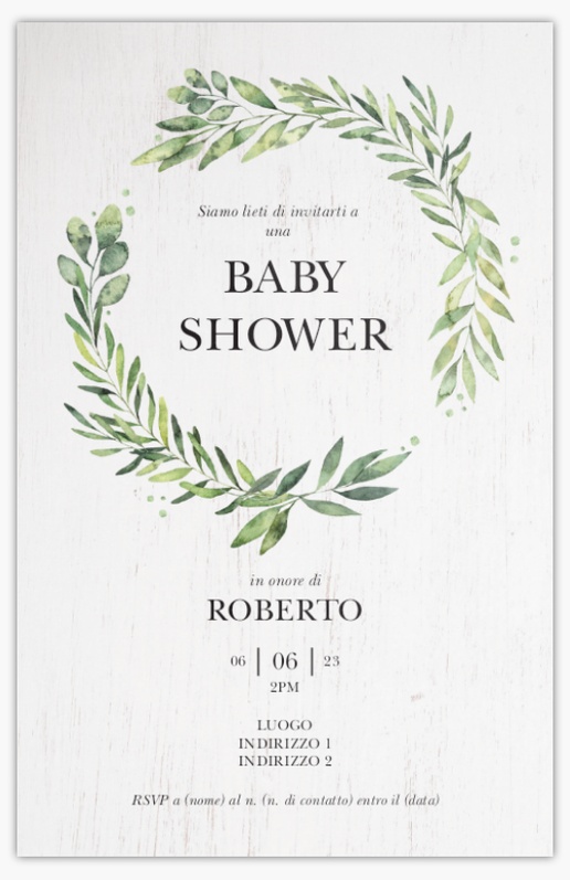 Anteprima design per Inviti per baby shower, 18.2 x 11.7 cm