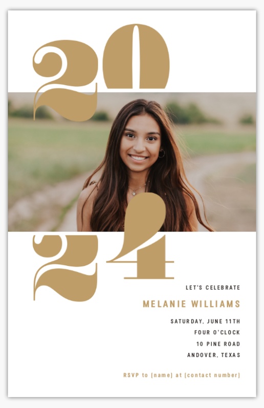 A graduation grad party white brown design for Modern & Simple with 1 uploads