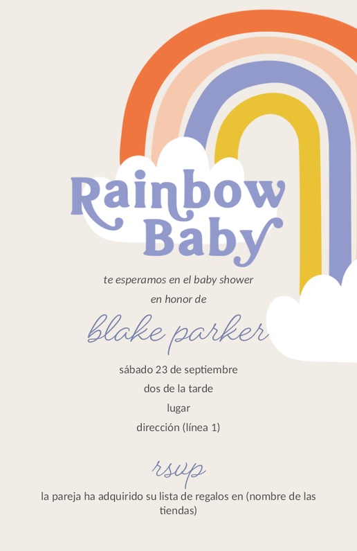 Un bebé arco iris baby shower arco iris diseño blanco gris para Arcoíris