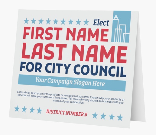 A vote city council white blue design for Modern & Simple