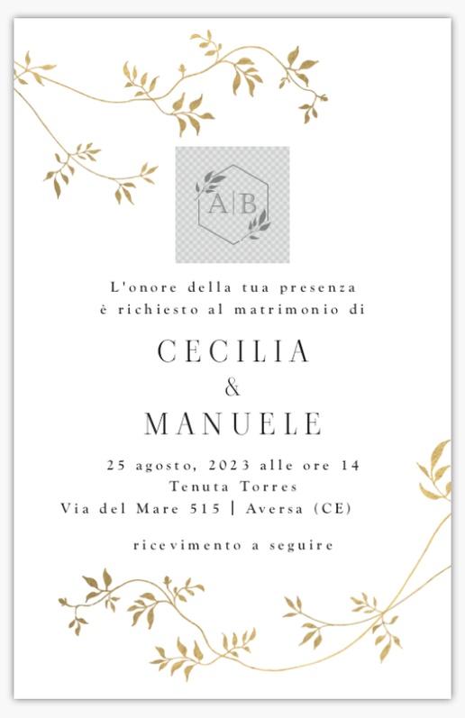 Anteprima design per Galleria di design: partecipazioni di matrimonio per floreale, Piatto 18.2 x 11.7 cm